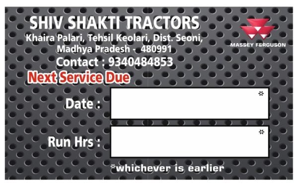 Service Due Sticker - 100 Nos
